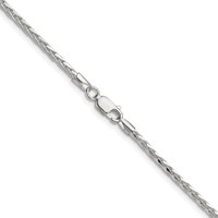 Sterling Silver 2.5mm Diamond-cut Square Spiga Chain view 3