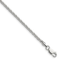 Sterling Silver 2.5mm Diamond-cut Square Spiga Chain view 1
