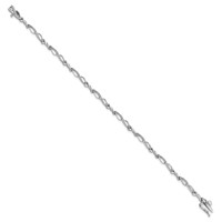 Sterling Silver Rhodium-plated Diam. Bracelet view 2