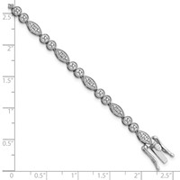 Sterling Silver Rhodium-plated Diam. Bracelet view 4