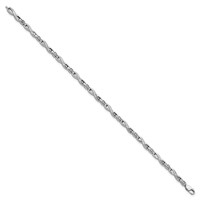 Sterling Silver Rhodium-plated Diam. Bracelet view 2