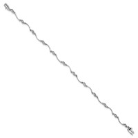 Sterling Silver Rhodium-plated Diam. Bracelet view 2