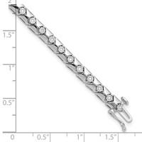 Sterling Silver Rhodium Plated Diamond Bracelet view 4