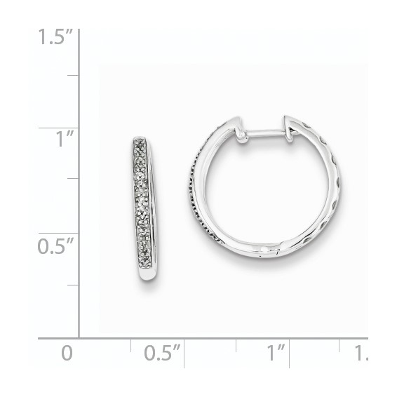 Sterling Silver Rhodium Diam. Earrings