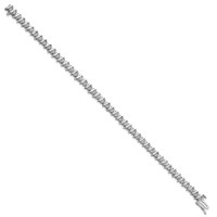 Sterling Silver Rhodium-plated Diam. Fancy Bracelet view 2