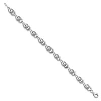 Sterling Silver Rhodium-plated Diam. Bracelet view 2