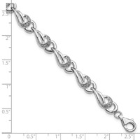 Sterling Silver Rhodium-plated Diam. Bracelet view 4