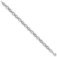 Sterling Silver Rhodium-plated Diam. Bracelet view 2