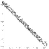 Sterling Silver Rhodium-plated Diam. Bracelet view 4