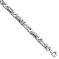 Sterling Silver Rhodium-plated Diam. Bracelet view 1