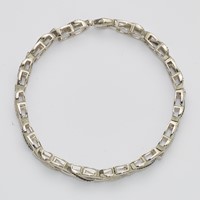 White Night Sterling Silver Rhodium-plated Black and White Diamond Bracelet - 7.5in view 4