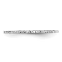 Sterling Silver Rhodium Plated Diamond Band view 3