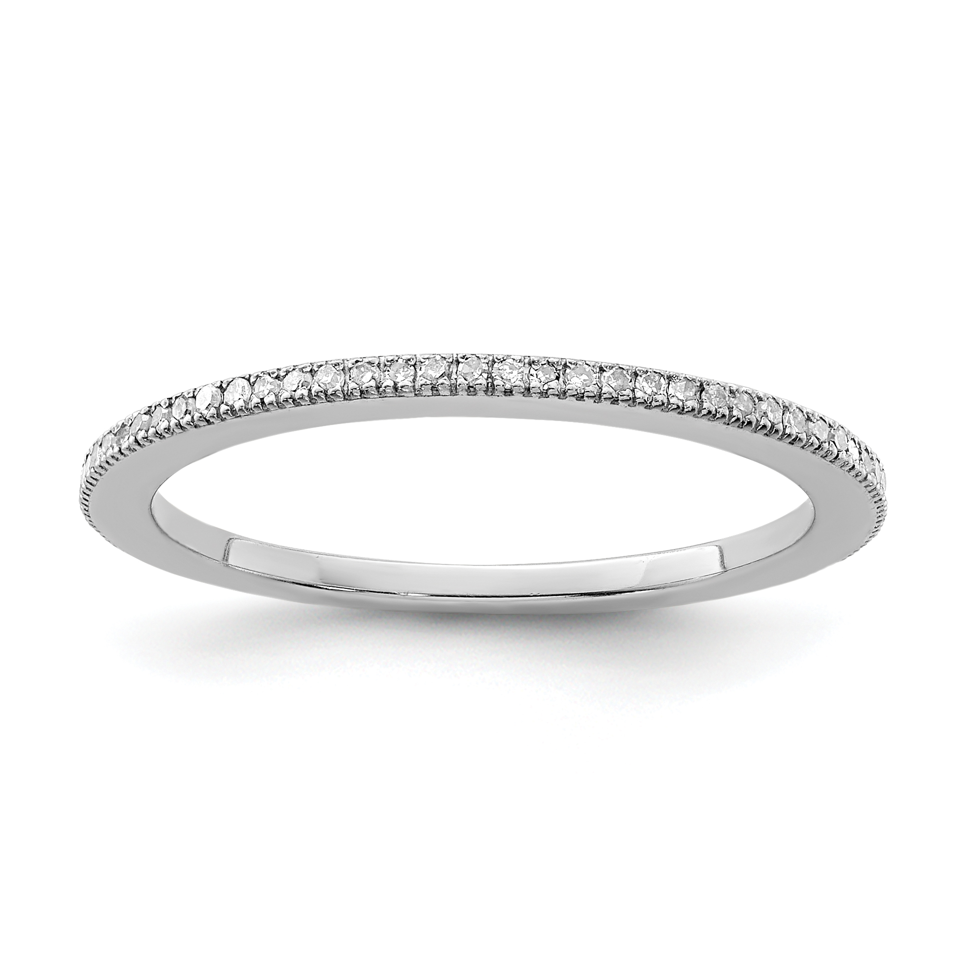 Sterling Silver Rhodium Plated Diamond Band (QDX139-7)