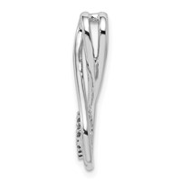 Sterling Silver Rhodium-Plated Diamond Heart in Teardrop Slide Pendant view 2
