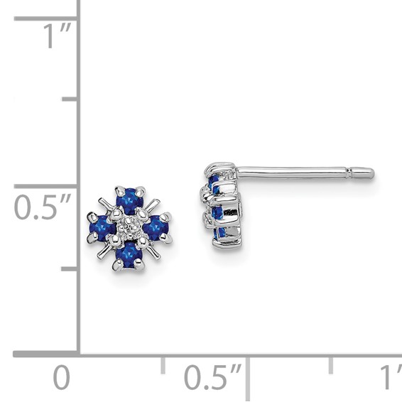 Gemstone & Diamond Post Earrings