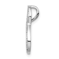 Sterling Silver Rhodium Diamond Figure-8 Chain Slide view 2