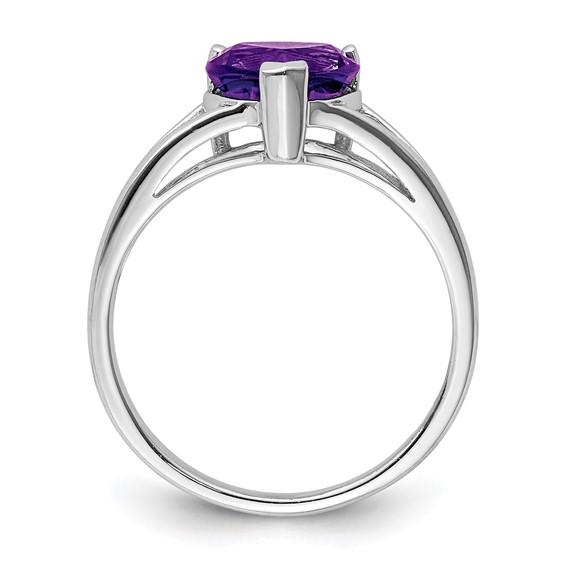 Sterling Silver Rhodium-plated Gemstone Rings