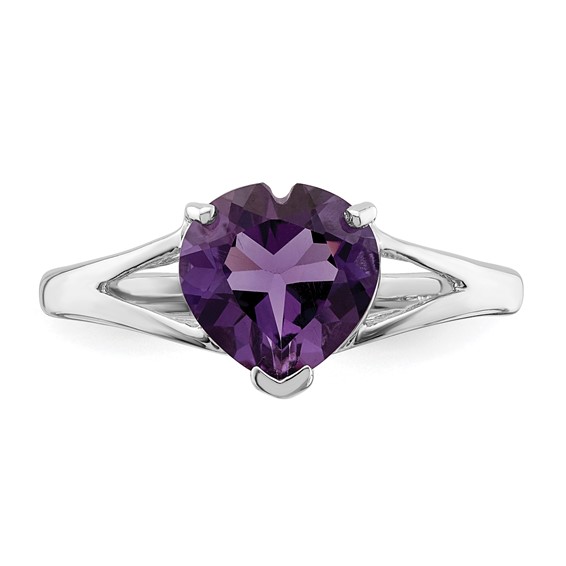 Sterling Silver Rhodium-plated Gemstone Rings