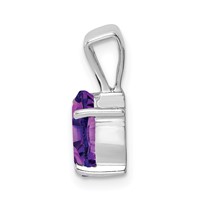 Sterling Silver Rhodium Plated Amethyst Pendant view 2