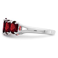 Sterling Silver Rhodium Garnet Ring view 4