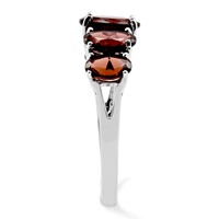 Sterling Silver Rhodium Garnet Ring view 5