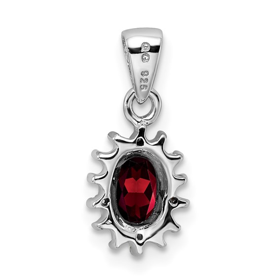 Sterling Silver Fancy Gemstone Pendant