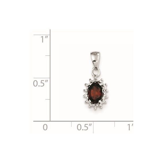 Sterling Silver Fancy Gemstone Pendant