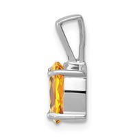 Sterling Silver Rhodium Citrine Pendant view 2