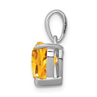 Sterling Silver Rhodium Citrine Pendant view 2