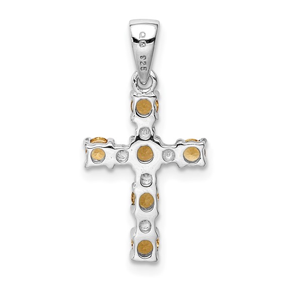 Gemstone & Diamond Cross Pendants