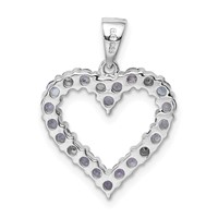 Sterling Silver Rhodium-plated Tanzanite & Diamond Pendant view 4