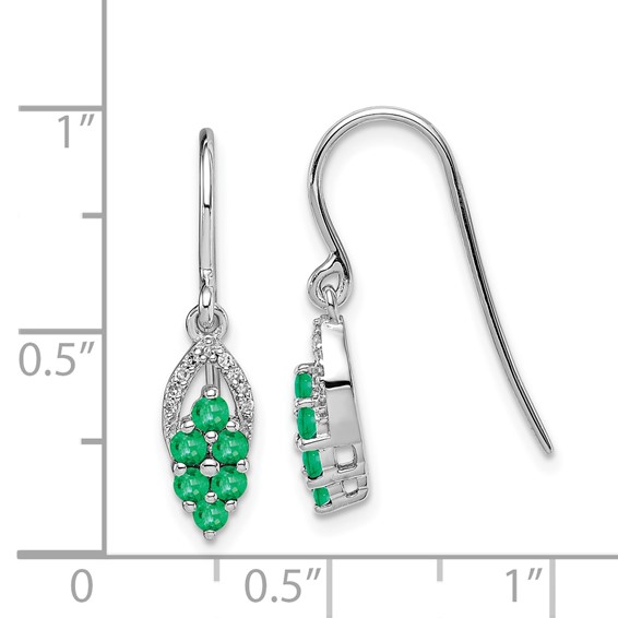 Gemstone & Diamond Shepherd Hook Earrings        