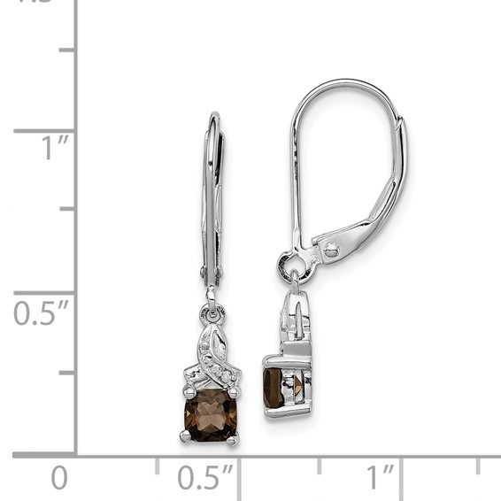 Sterling Silver Diamond and Gemstone Dangle Earring