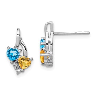 Gemstone & Diamond Earrings