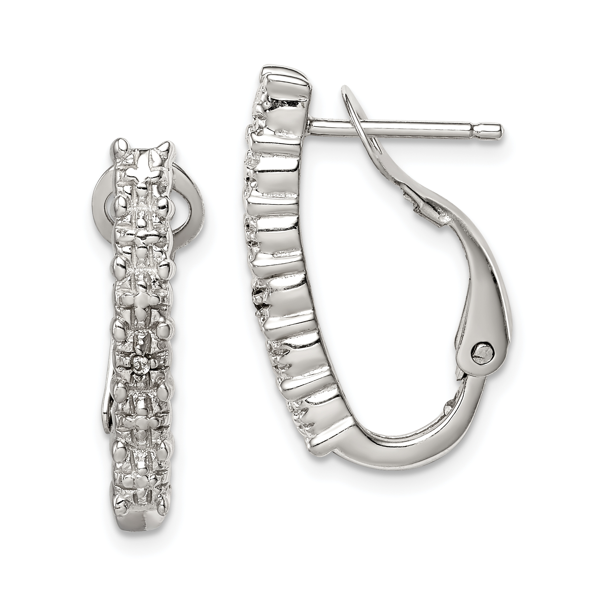 Sterling Silver Cz Earrings Weight 3 15 Grams Length 24mm Quick View