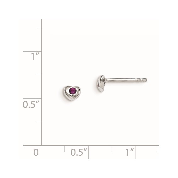 Sterling Silver Madi K ® Preciosa Crystal Heart Earrings