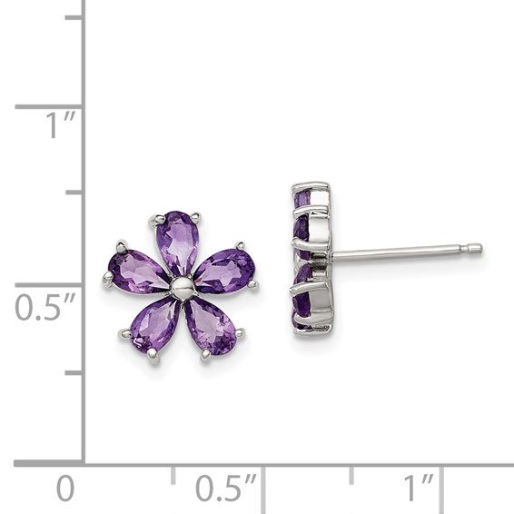 Gemstone Floral Earrings