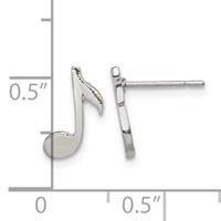 Sterling Silver Musical Note Mini Earrings view 4