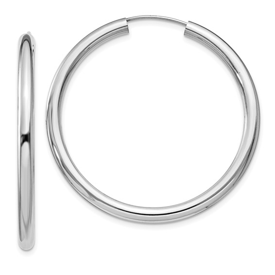 Sterling Silver 3.0mm Endless Hoop Earrings