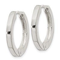 Sterling Silver 2.5x 20mm Hinged Hoop Earrings view 2
