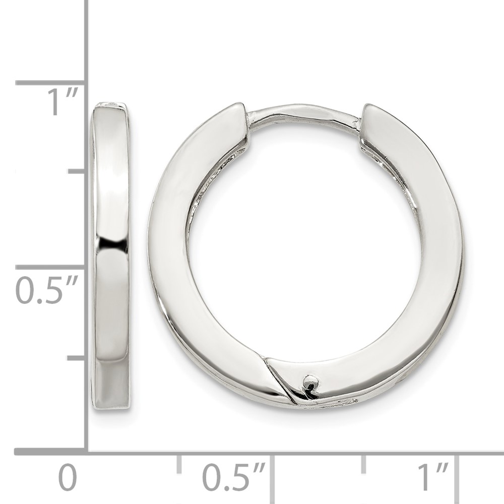 Sterling Silver 2.5x20mm Hinged Hoop Earrings (QE11544)