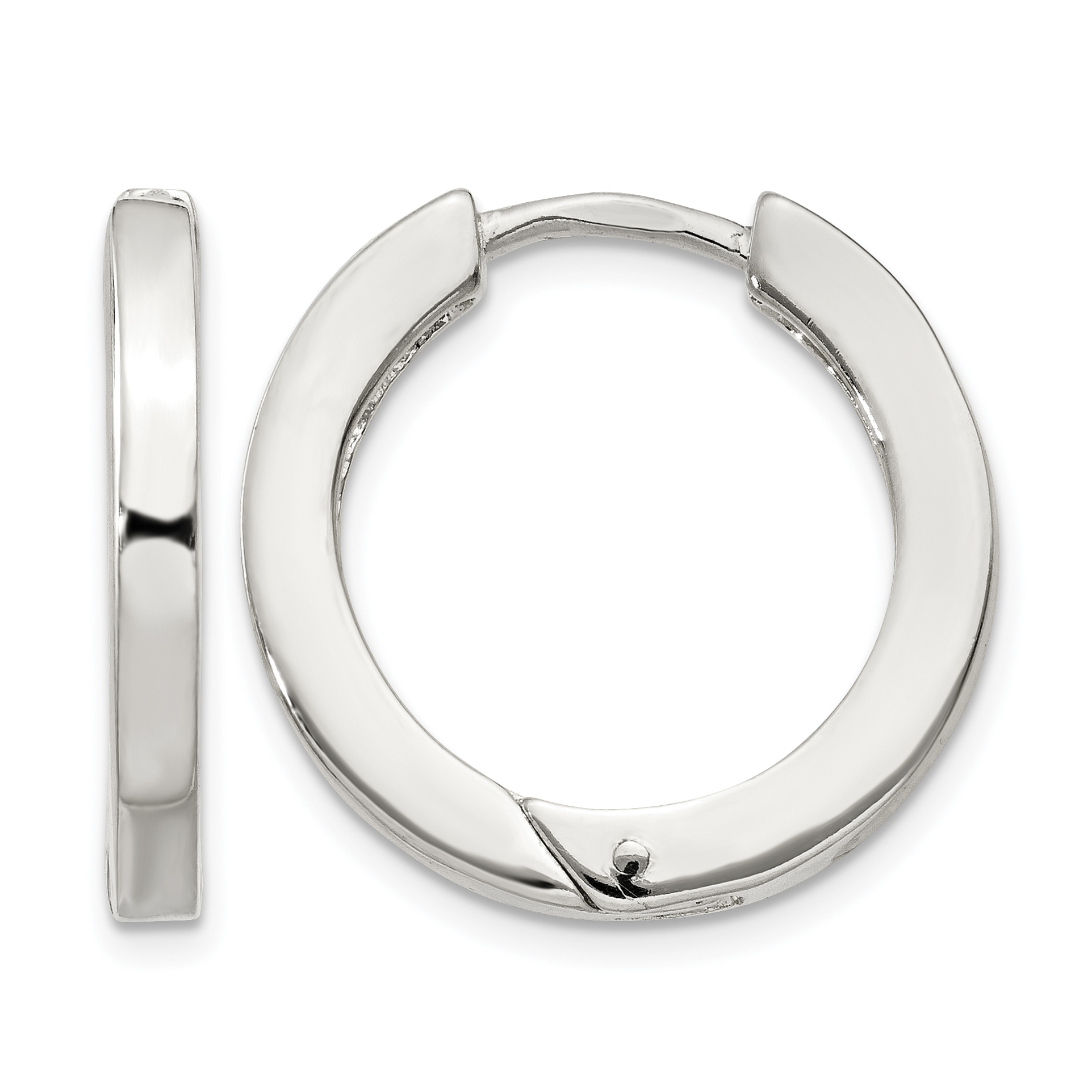 Sterling Silver 2.5x20mm Hinged Hoop Earrings (QE11544)