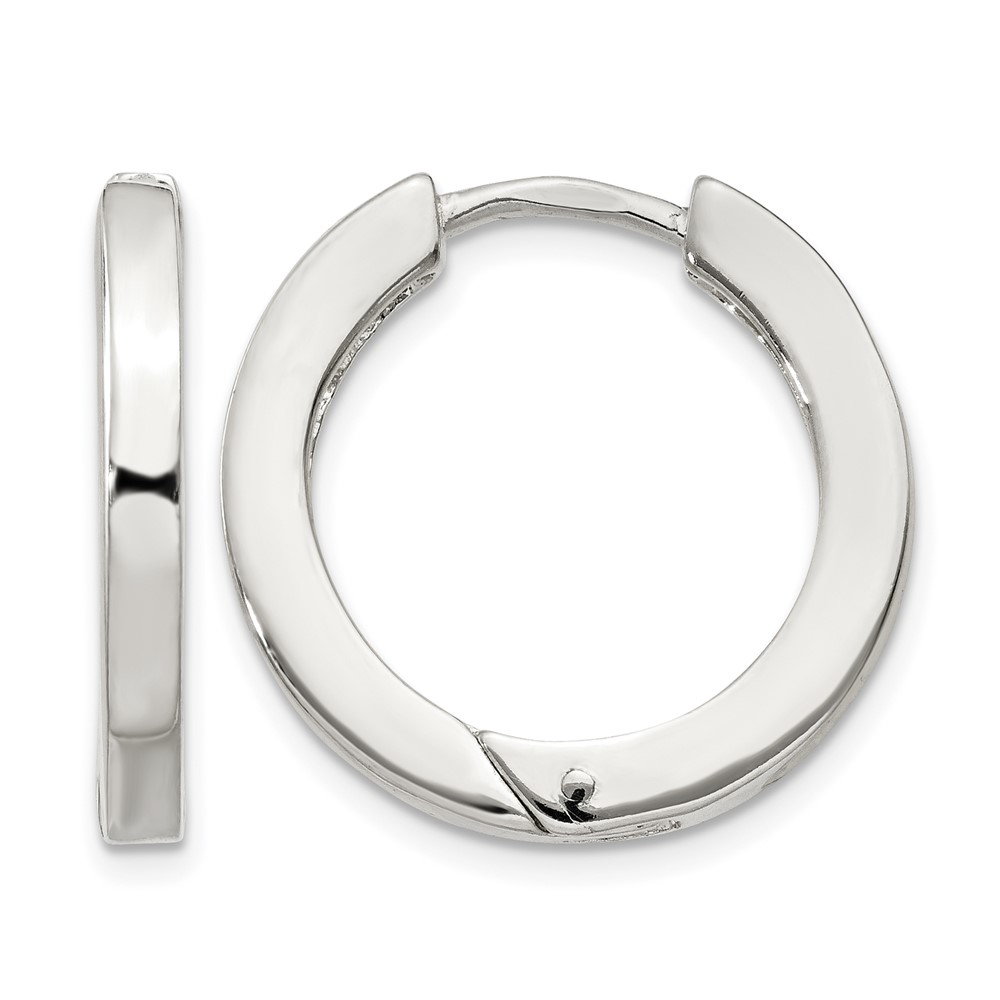 Sterling Silver 2.5x20mm Hinged Hoop Earrings (QE11544)
