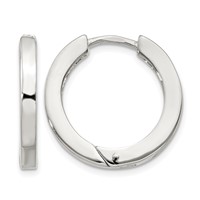 Sterling Silver 2.5x 20mm Hinged Hoop Earrings view 1
