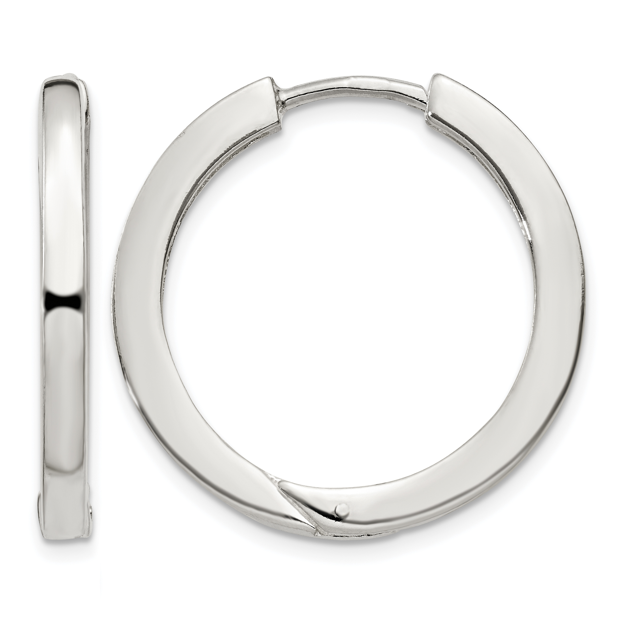 Sterling Silver 2.5x25mm Hinged Hoop Earrings (QE11545)