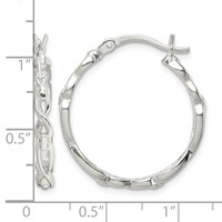 Sterling Silver Infinity Design Hoop Earrings view 4