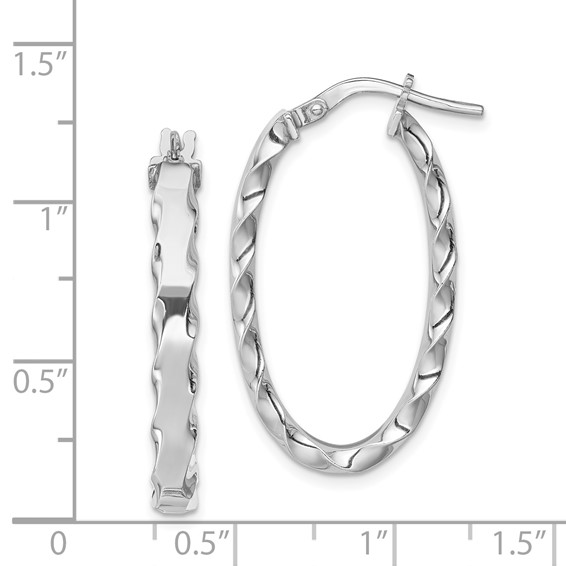 Sterling Silver Scalloped Edge Hoop Earrings