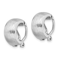 Sterling Silver Rhodium-plated D C Non-Pierced J-Hoop Earrings view 2