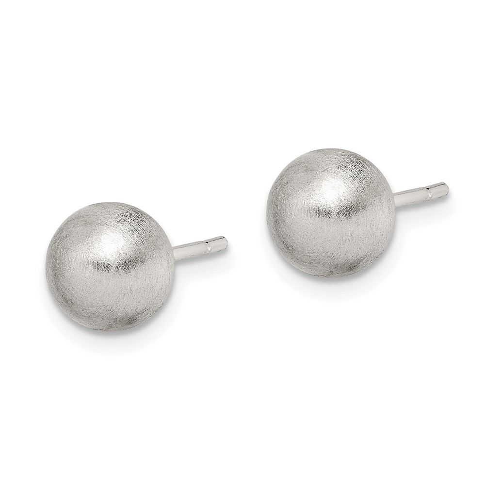 Sterling Silver Polished 7mm Laser-cut Post Earrings (QE11748)