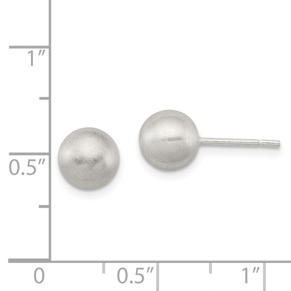 Sterling Silver Polished 7mm Laser-cut Post Earrings (QE11748)